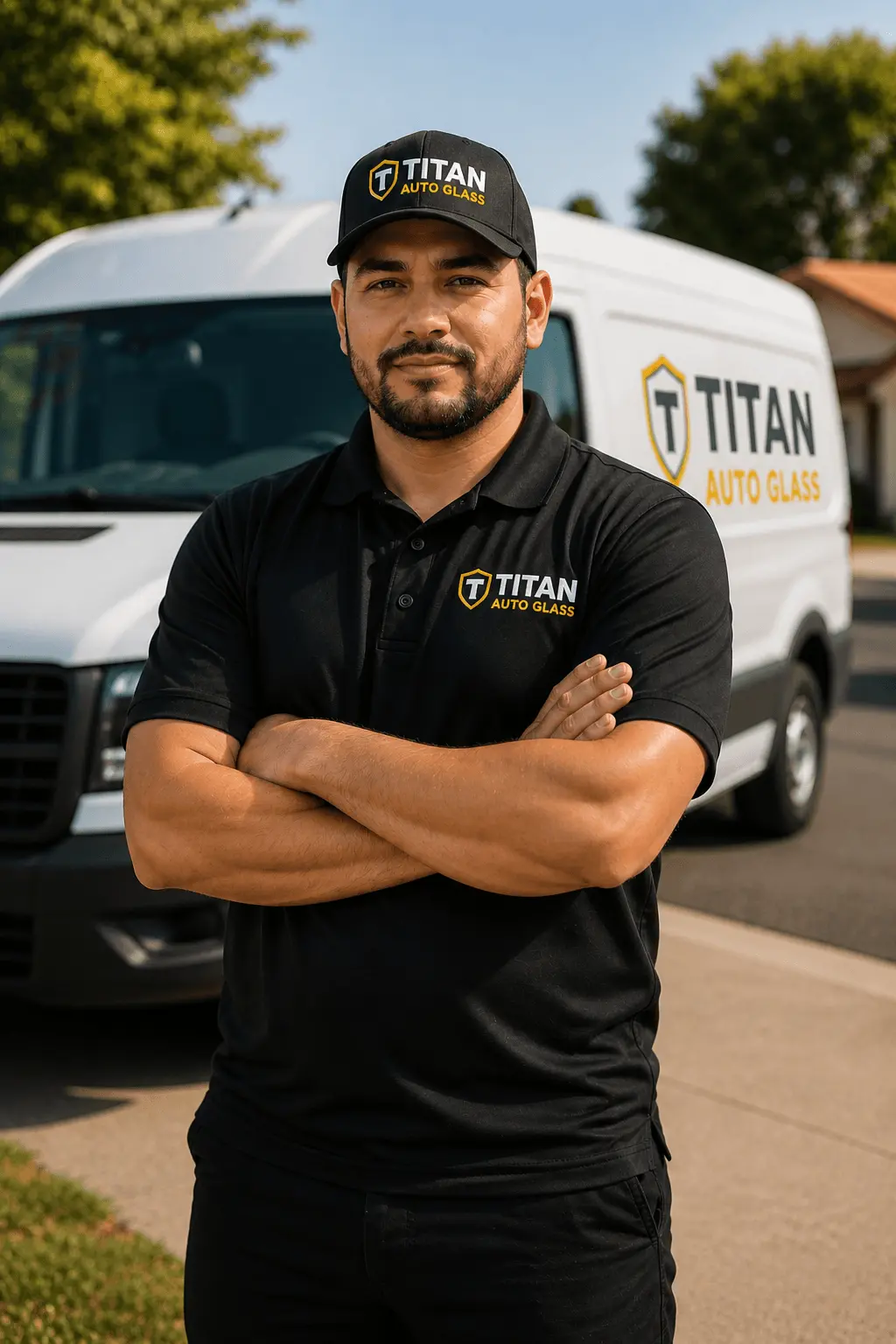 Titan Auto Glass technician at work
